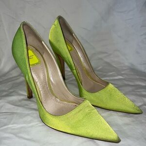 Dior Neon Lime Pointed-Toe High Heels